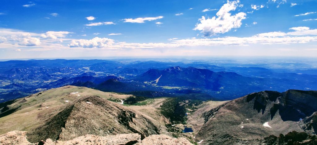 A view of a mountain range
