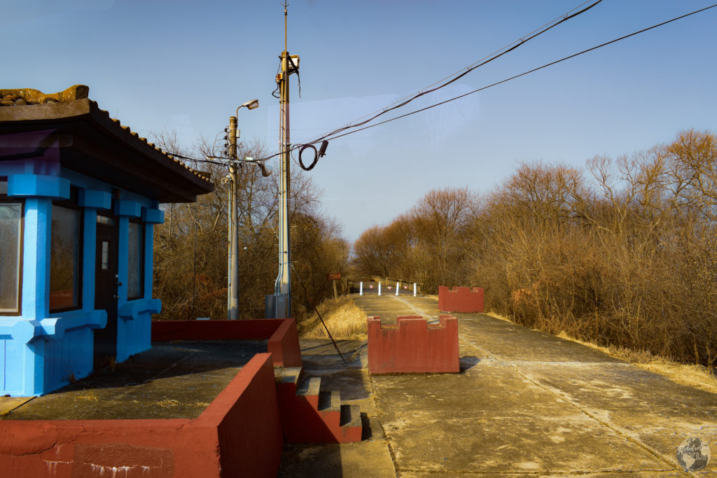 Looking towards the Bridge of No Return in North Korea