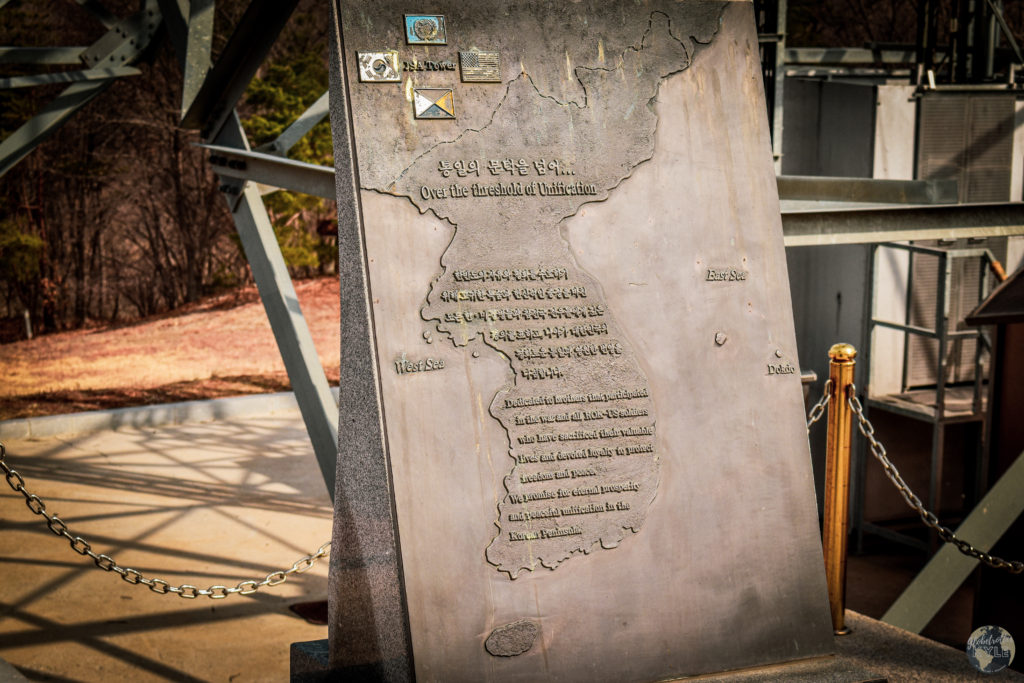 A memorial at the JSA tower in the DMZ