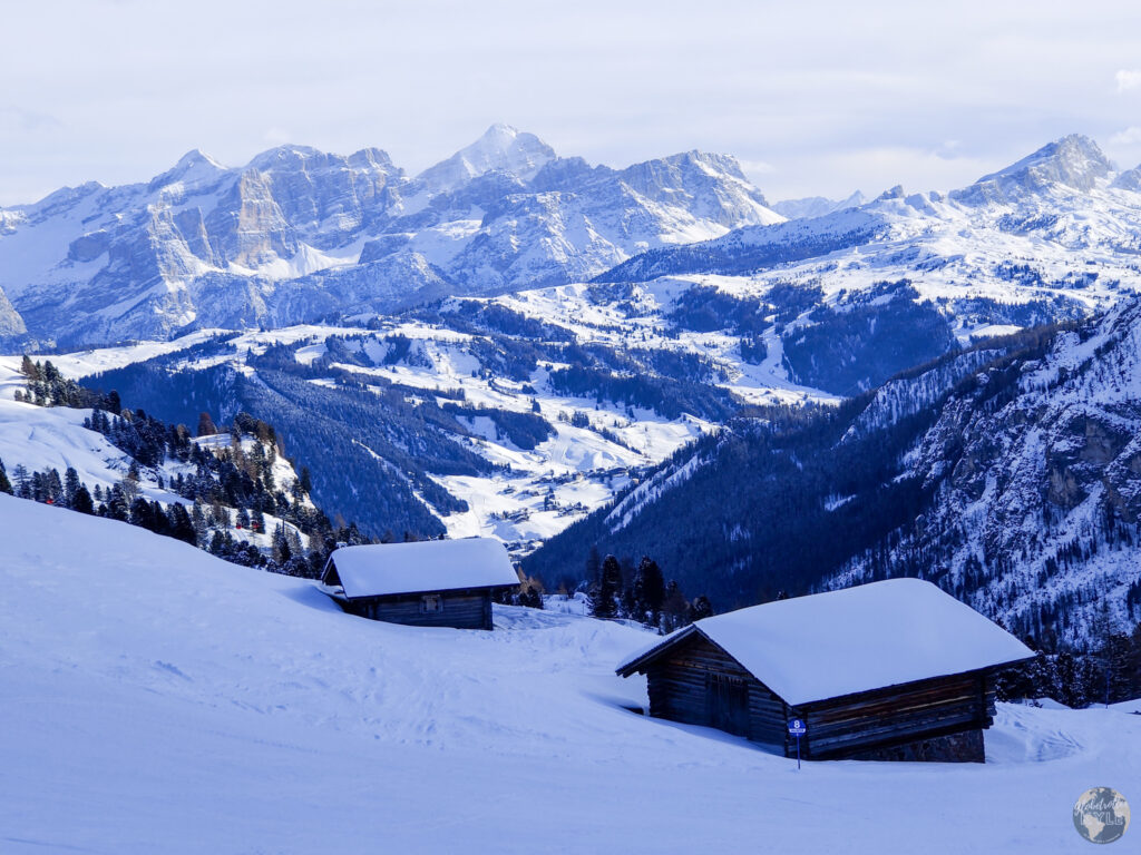 Small huts found around the Sellaronda in the Dolomites in Italy