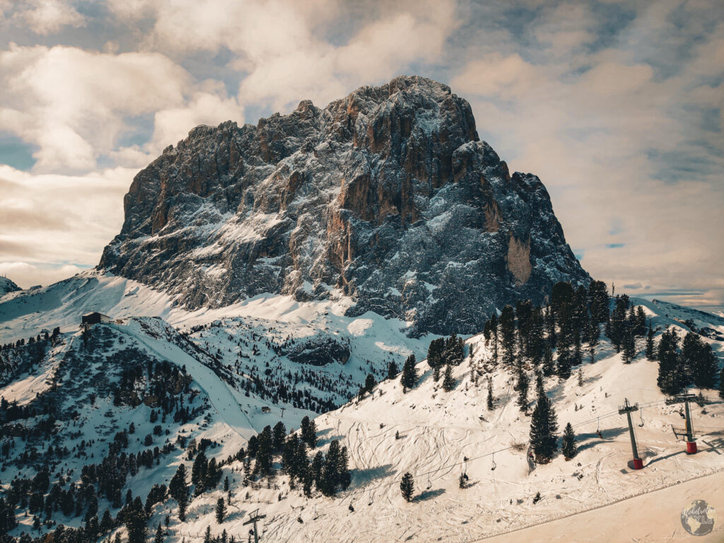 The Massif in the middle of the Sellaronda in the Dolomites