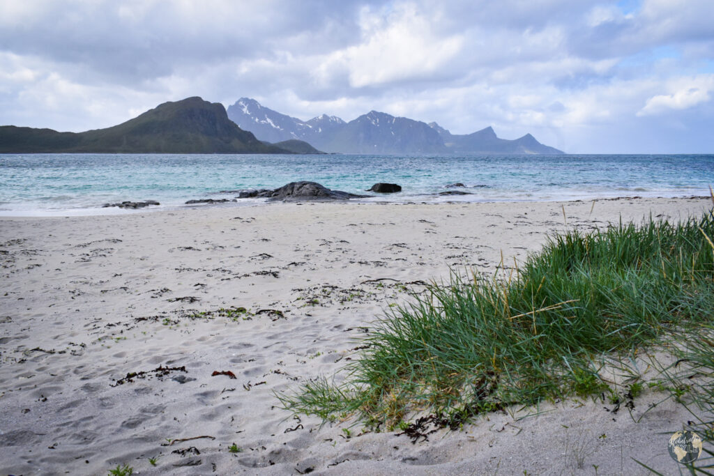 Haukland Beacha seen when Hiking Lofoten Islands