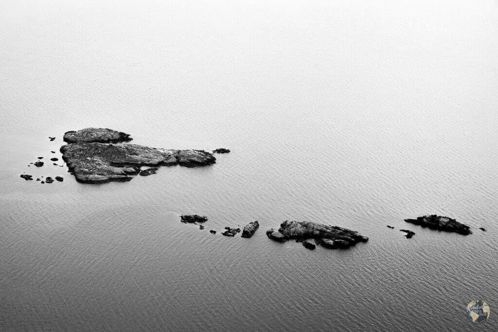 rocky archipelago seen from Reinebringen while hiking the Lofoten Islands