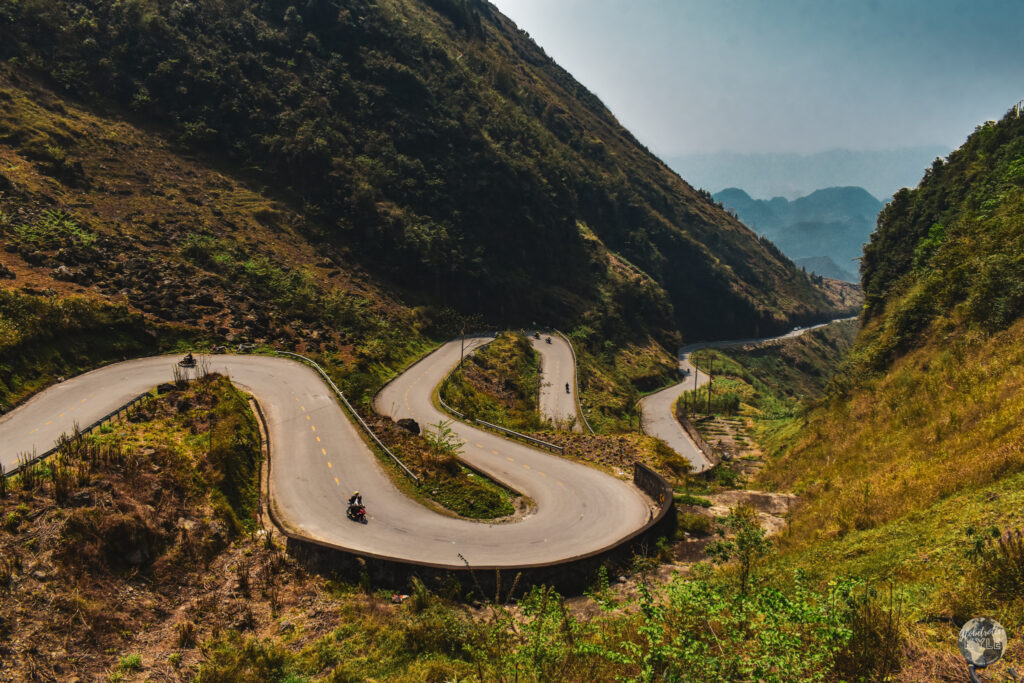 Tam ma pass, a winding road along the ha giang loop