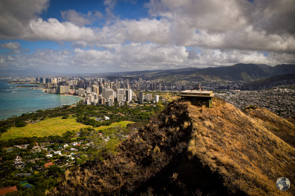 The view from Diamond Head Summit Trail Oahu what to do