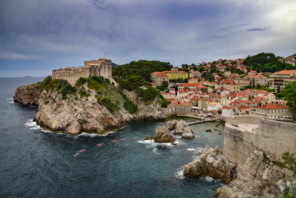 The old town of dubrovnik as seen from the city walls, a must do in dubrovnik