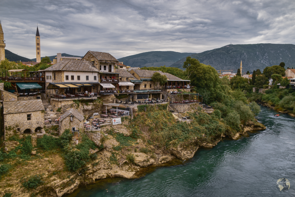 The town of Mostar sits along the river in Bosnia