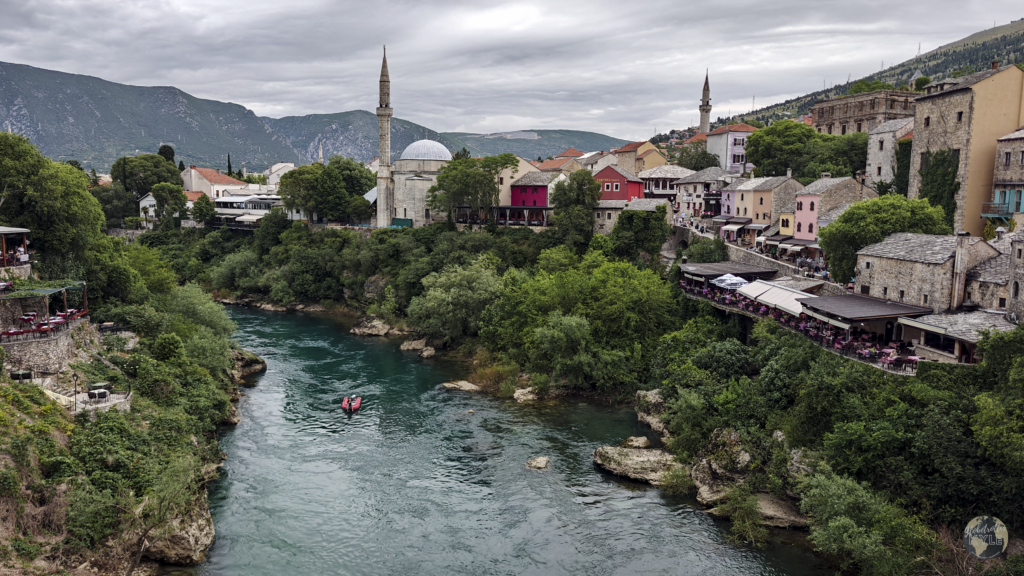 The town of Mostar sits along the river in Bosnia